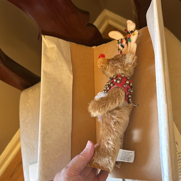 Jaymar Creations handmade Jingle Bear “Jingle Deer” 100% German mohair - Picture 9 of 11